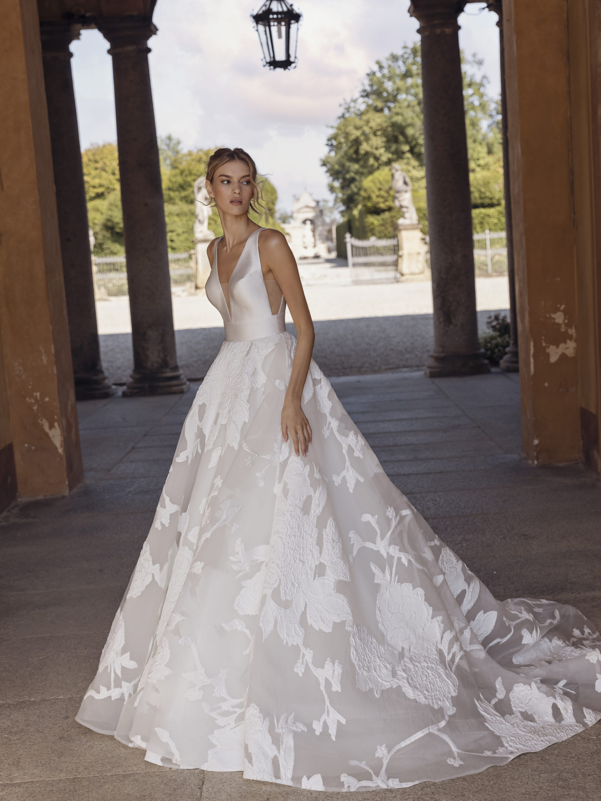 robe de mariée geneve dominiss luxe blanc organza suisse princesse tulle